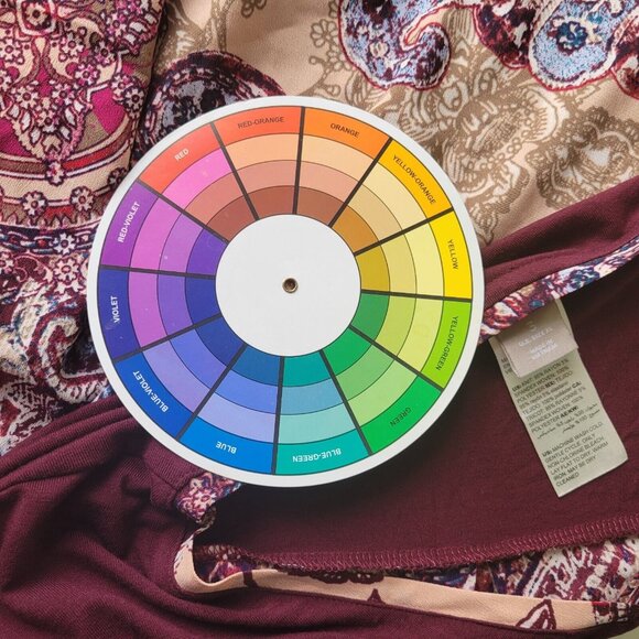 Chicos Women Top 3 Standard XL Tee Long Sleeve Pocket Purple Mandala GEO202E - Picture 7 of 9